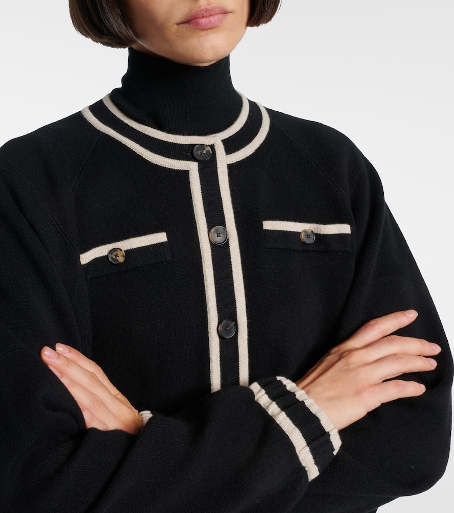 Tory Burch Wool And Cashmere-blend Jacket In Black