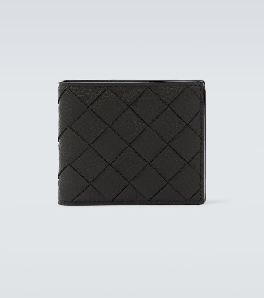 Bottega Veneta Intrecciato Leather Wallet In Green