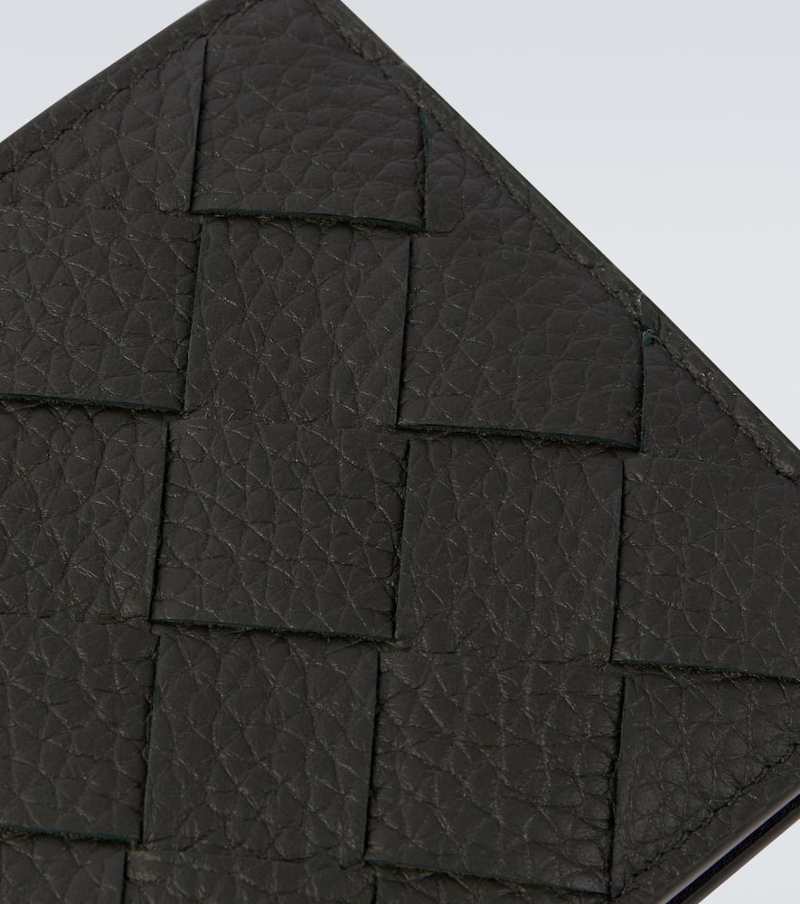 Bottega Veneta Intrecciato Leather Wallet In Green
