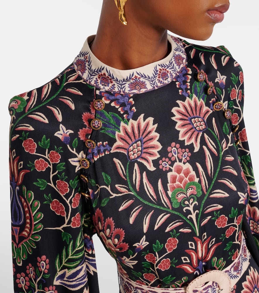 Farm Rio Marvelous Garden Floral Midi Dress In Multi
