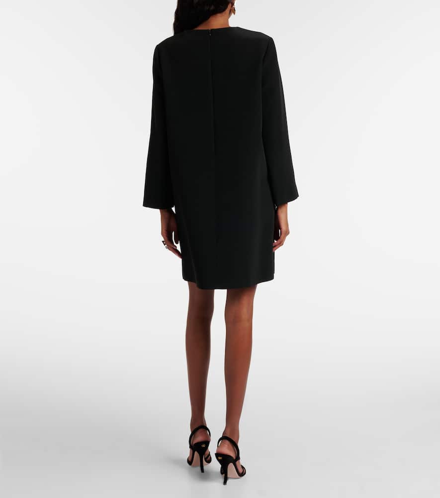 Joseph Bixio Sequined Satin Twill Minidress In Black