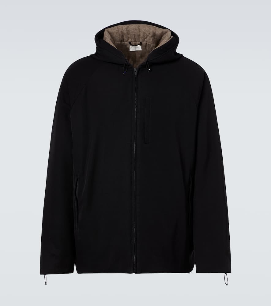 The Row Horatio Wool Gabardine Parka In Black
