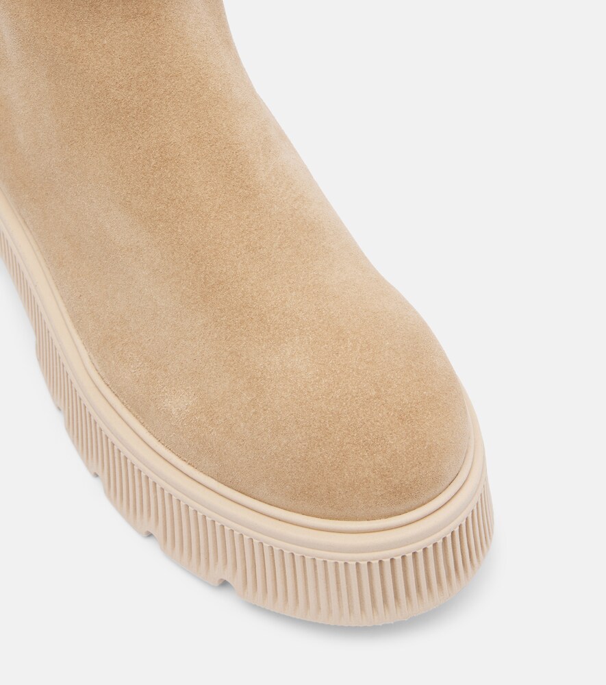  Bogner Bogner Turin Shearling-trimmed Suede Ankle Boots 