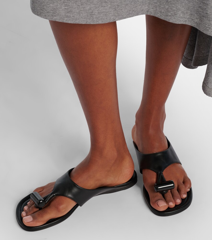 Loewe Toggle leather thong sandals