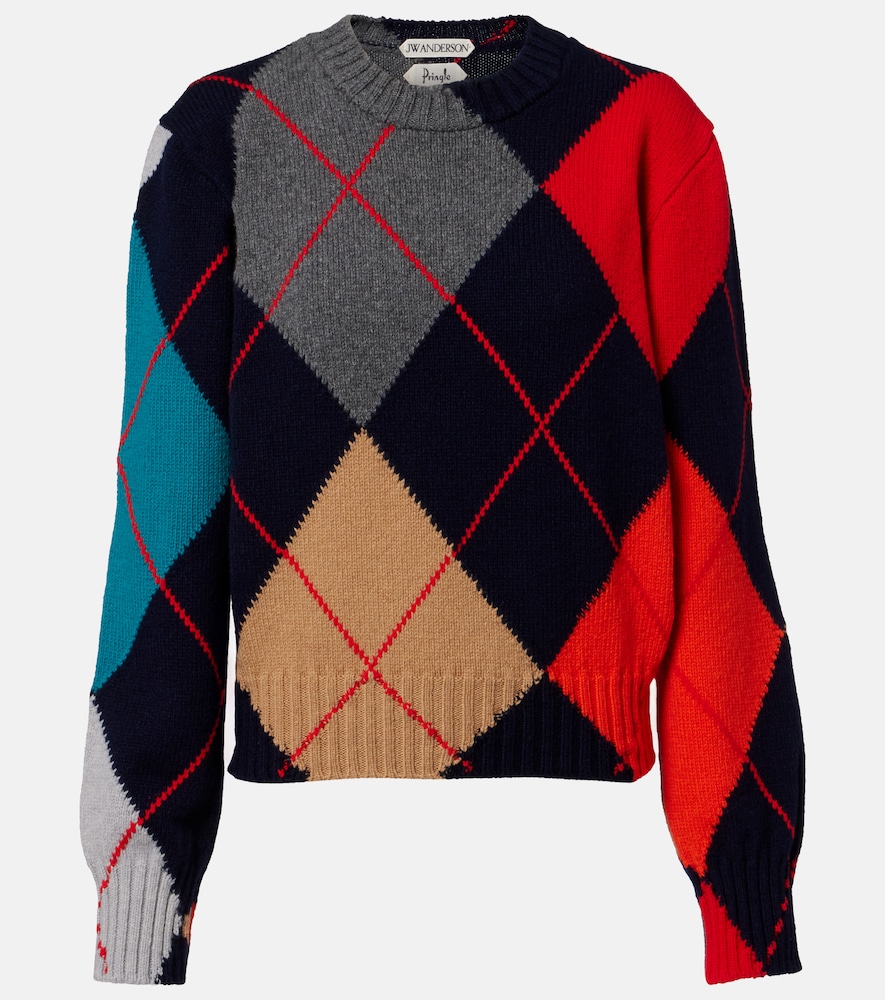 Jw Anderson Women's Blue X Pringle Of Scotlandâ® Wool Sweater UK Size 14 - Mytheresa