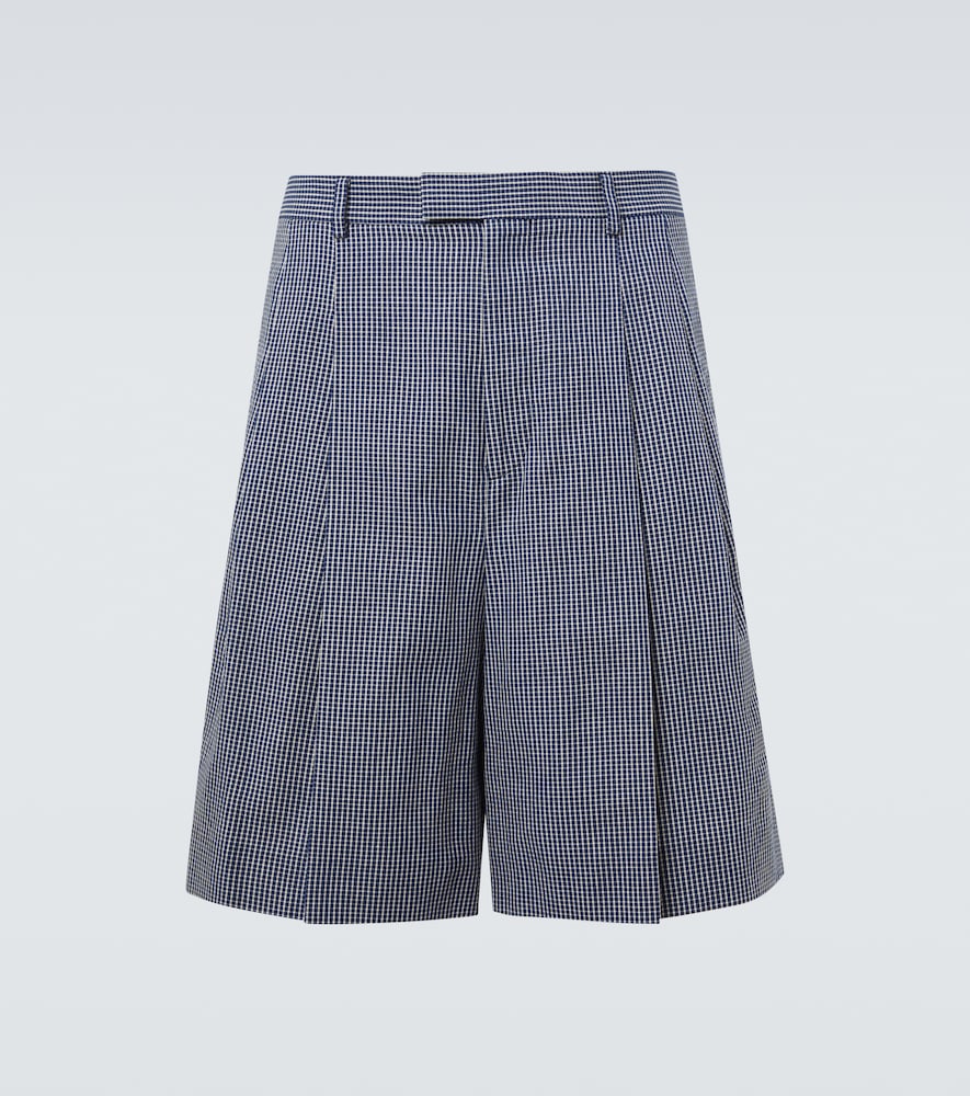 Givenchy Men's Blue Checked Cotton Bermuda Shorts Uk Size 34