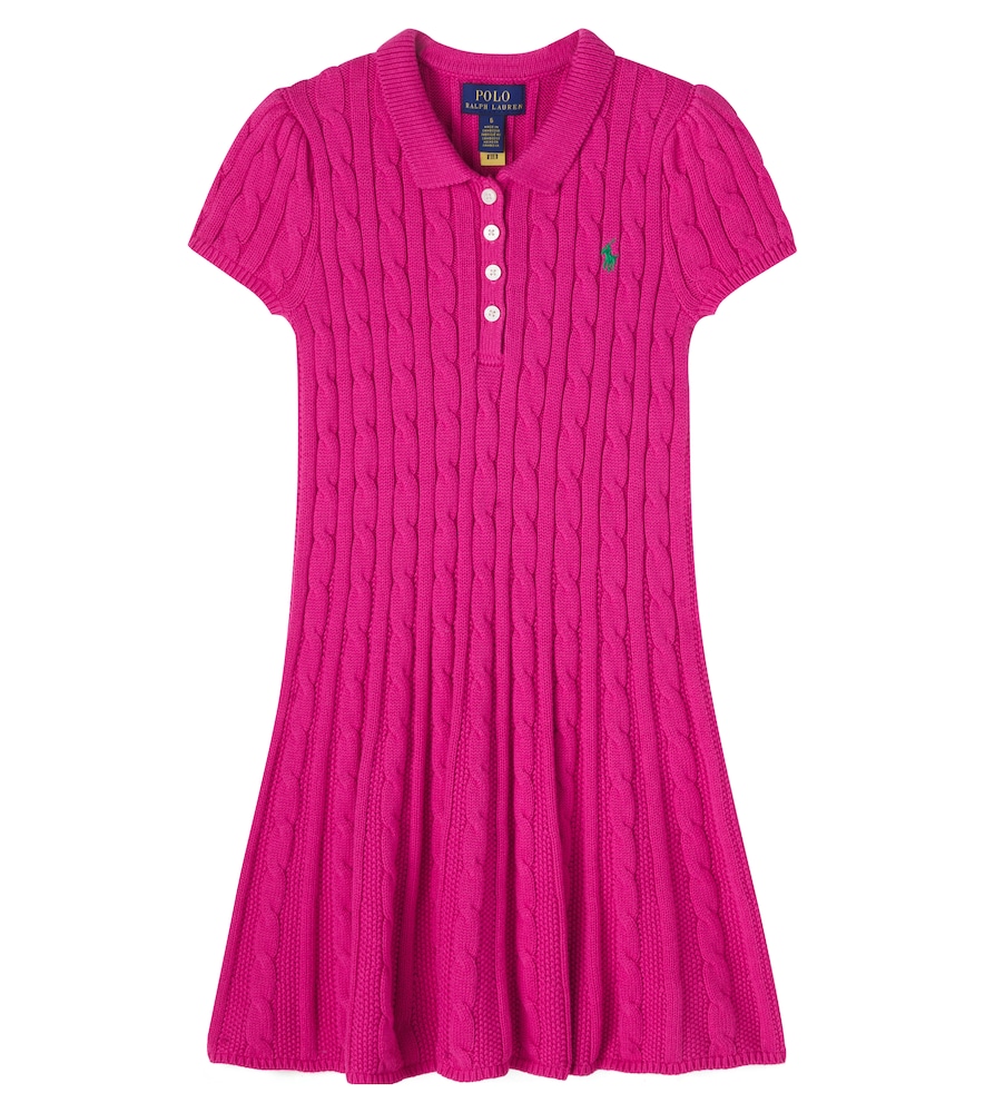 cable knit cotton polo dress Ralph Lauren Kids' Ralph Lauren Cable-knit Polo Sweater In Pink May2026