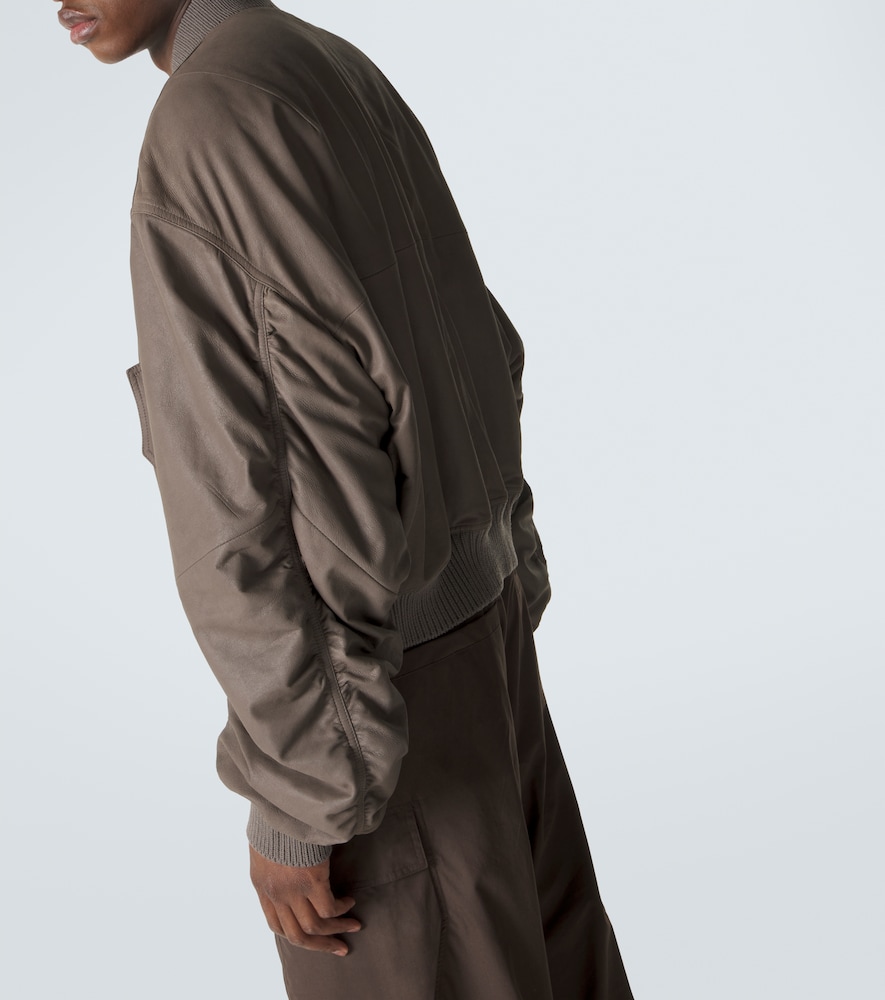  Rick Owens Rick Owens Secchia Flight Leather Bomber Jacket 
