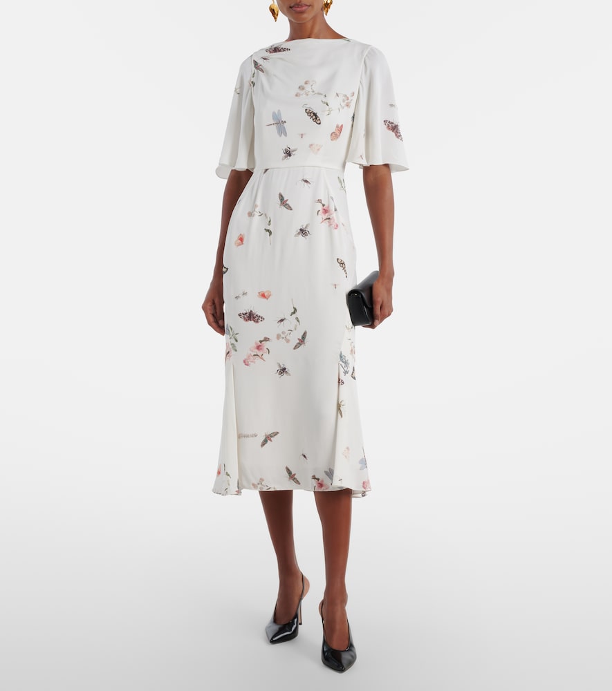 Erdem Printed crêpe midi dress