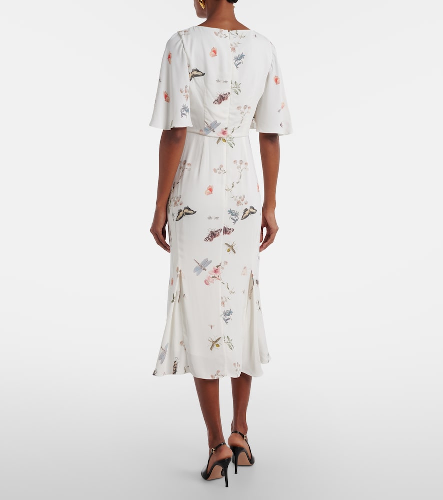  Erdem Erdem Bedrucktes Midikleid Aus Crêpe 