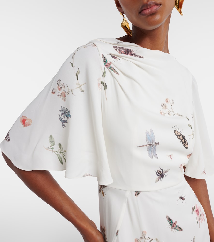  Erdem Erdem Bedrucktes Midikleid Aus Crêpe 