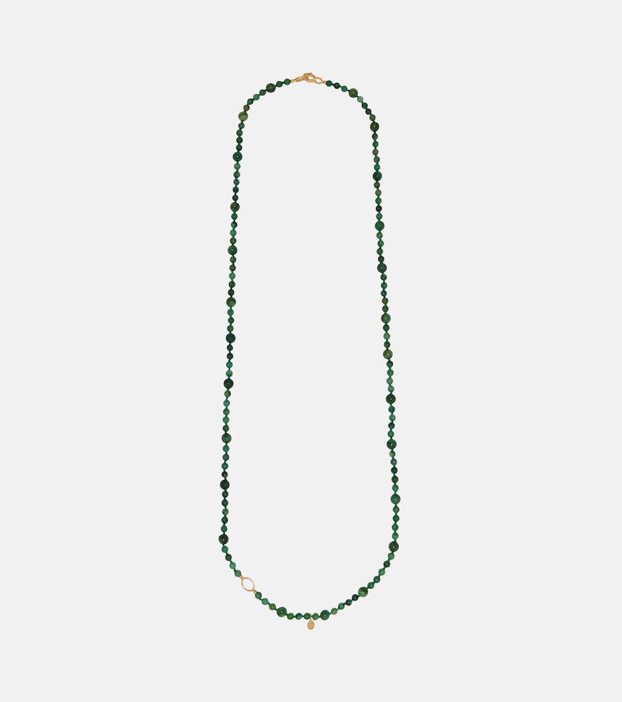 Toteme Inifinity beaded necklace with jade