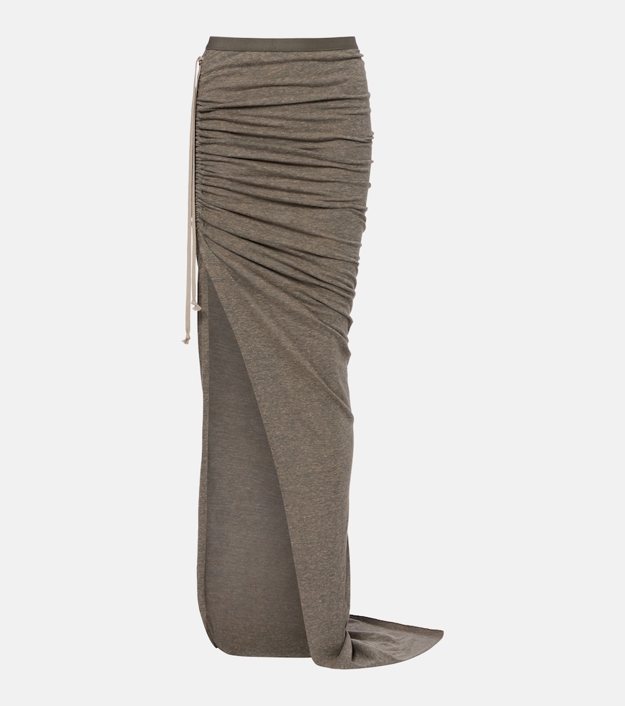 Rick Owens Cotton-blend jersey maxi skirt