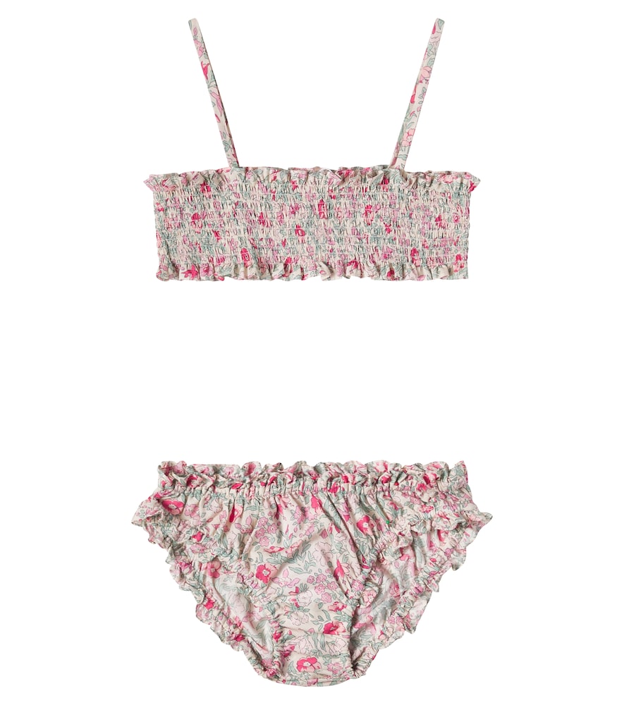 Bonpoint Pink Finlay Floral Shirred Cotton Bikini Y Size 12 - Mytheresa