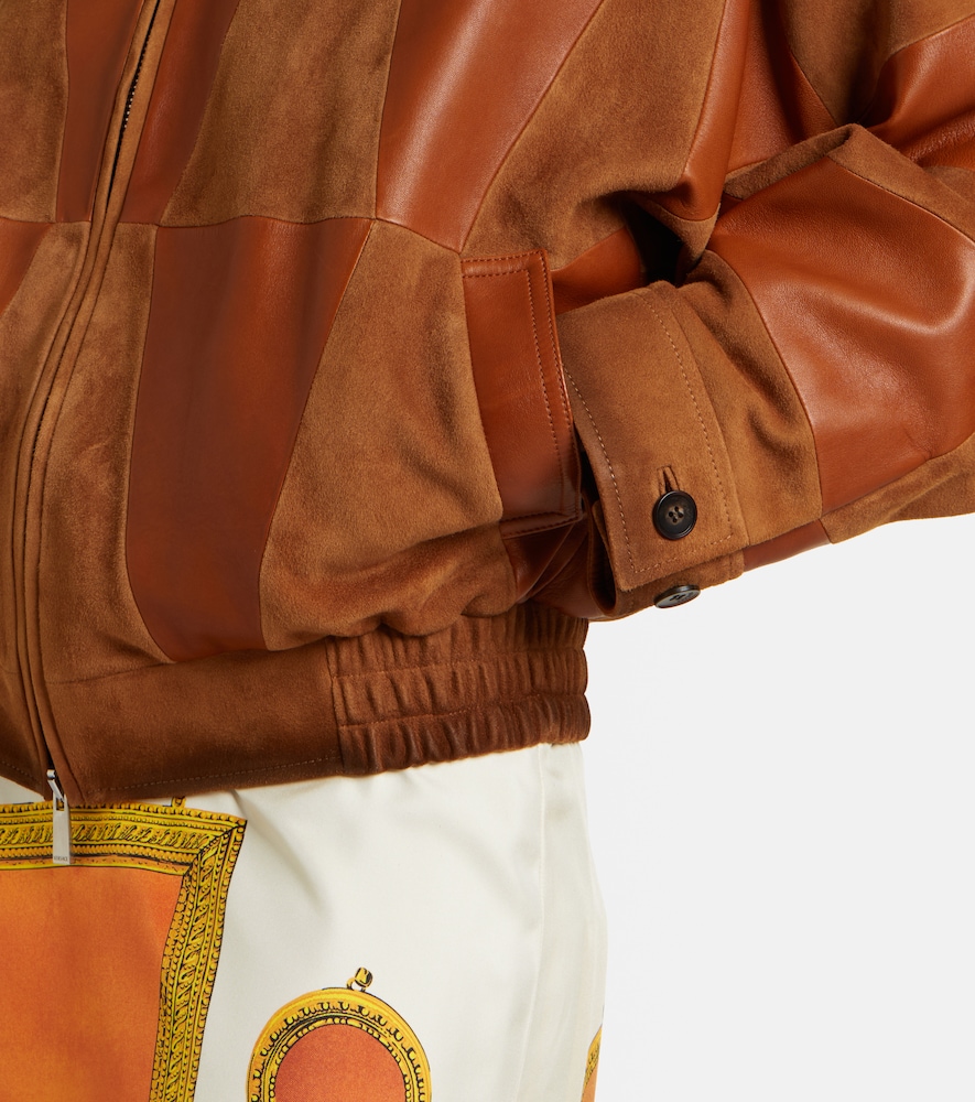  Versace Versace Leather And Suede Blouson Jacket 
