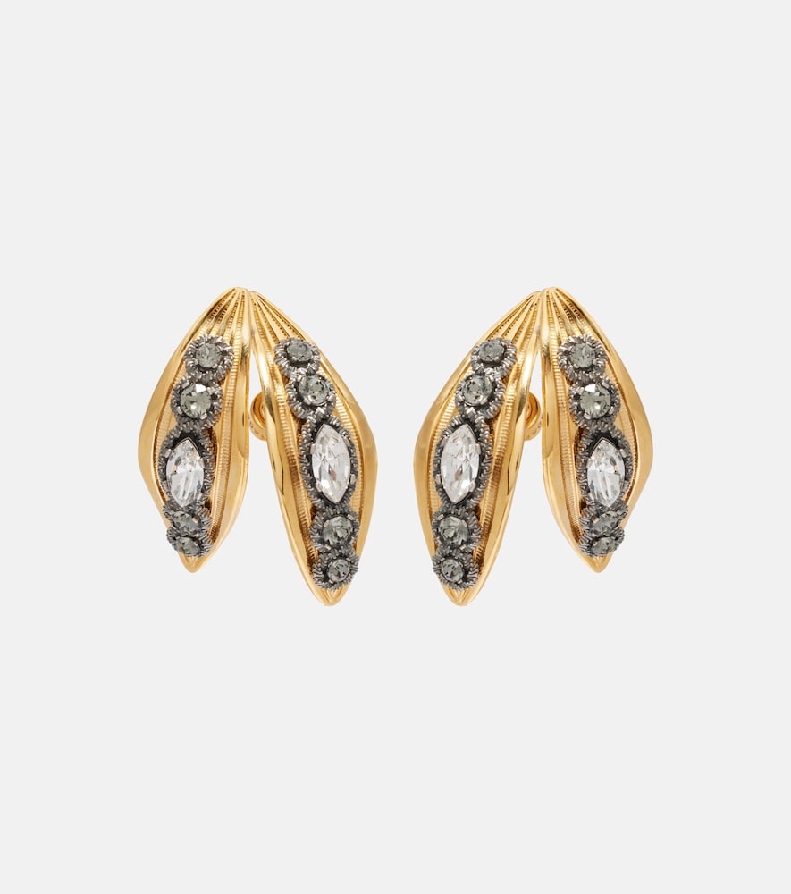 Balenciaga Bloom crystal-embellished earrings