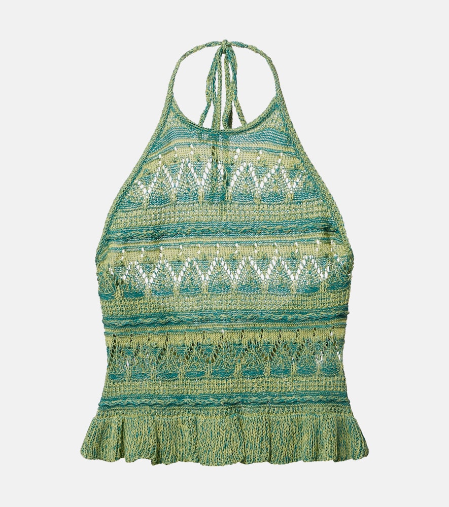 Etro Crochet halterneck cotton top | Thumbnail 7