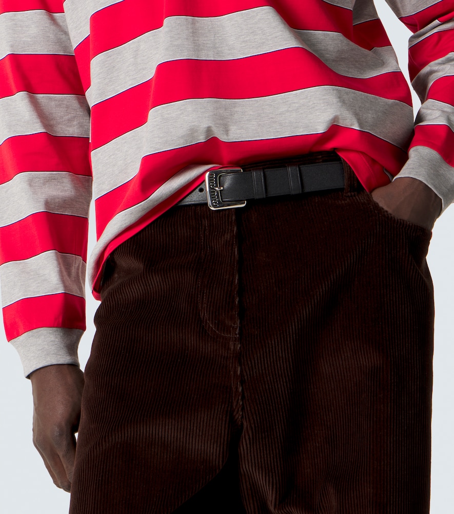  Miu Miu Miu Miu Logo Leather Belt 