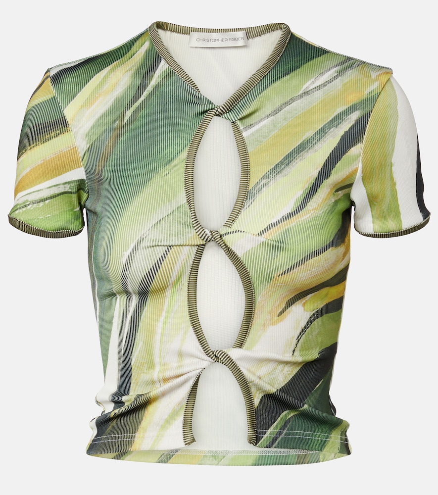 Ribbed-Knit Jersey Top