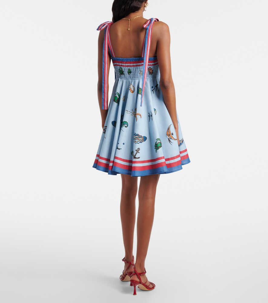 Alemais Alémais Bedrucktes Minikleid Aus Leinen 
