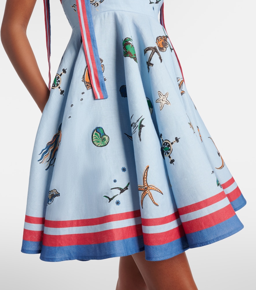  Alemais Alémais Bedrucktes Minikleid Aus Leinen 