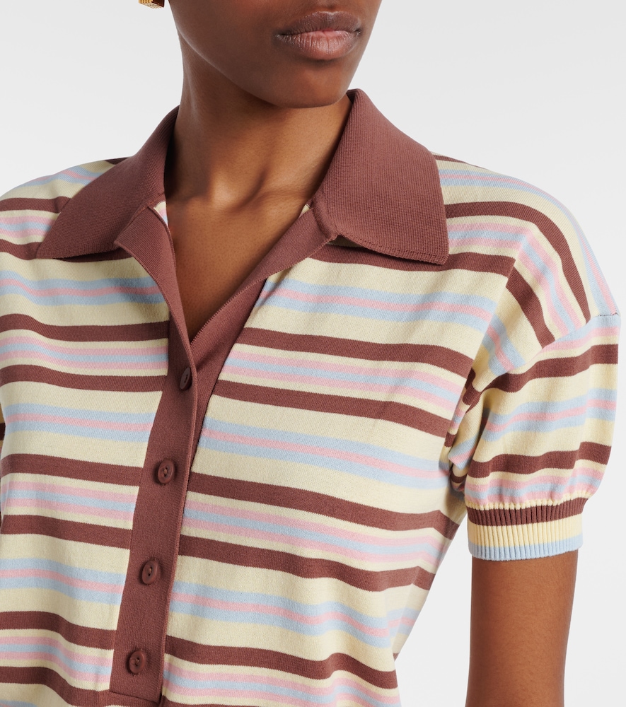 Sable Striped Cotton-Blend Polo