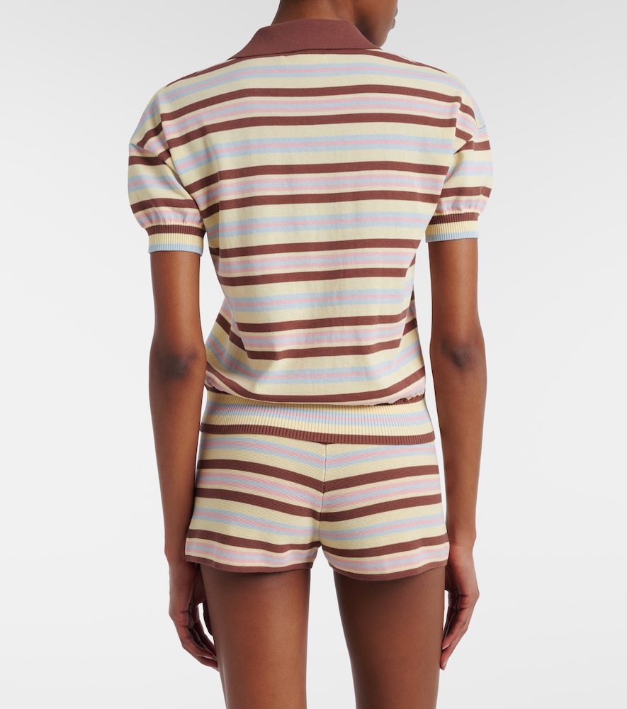 Sable Striped Cotton-Blend Polo