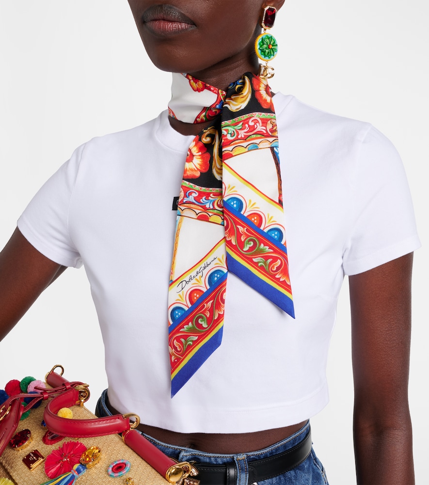 Dolce & Gabbana Carretto silk twill scarf