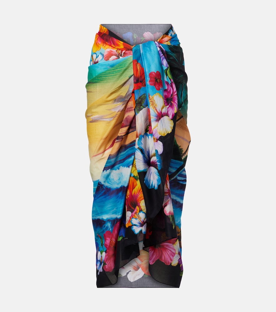Dolce & Gabbana Floral cotton beach cover-up