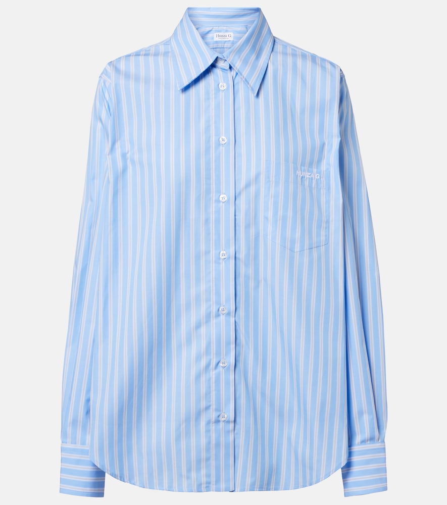 Camicia in popeline di cotone a righe