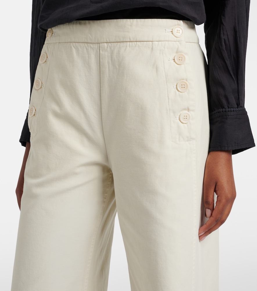  Nili Lotan Nili Lotan Pantaloni Reed A Gamba Larga In Cotone 