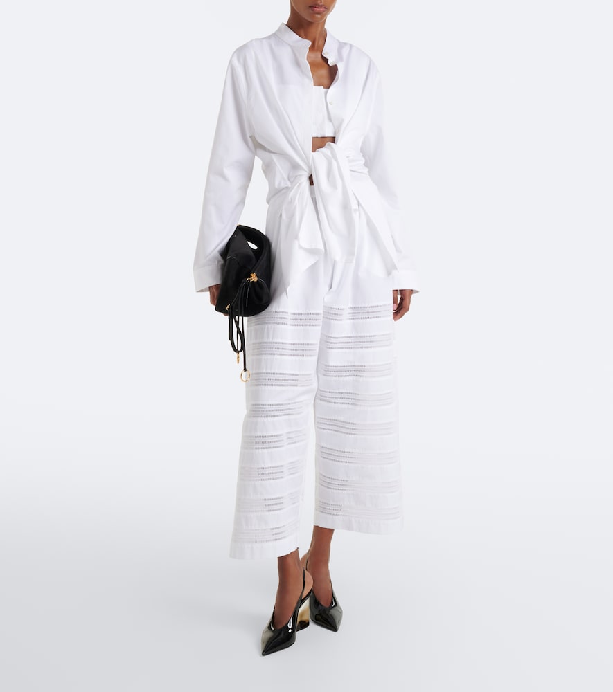 Alaïa Cotton poplin wide-leg culottes