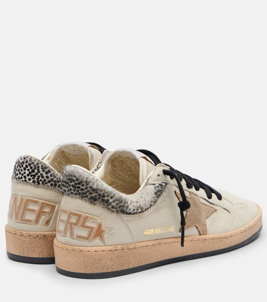  Golden Goose Golden Goose Ball Star Leopard-print Leather Sneakers 
