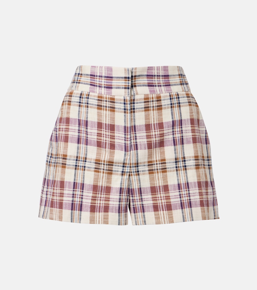 Veronica Beard Women's Beige Allen Cotton-Blend Plaid Shorts UK Size 2 - Mytheresa