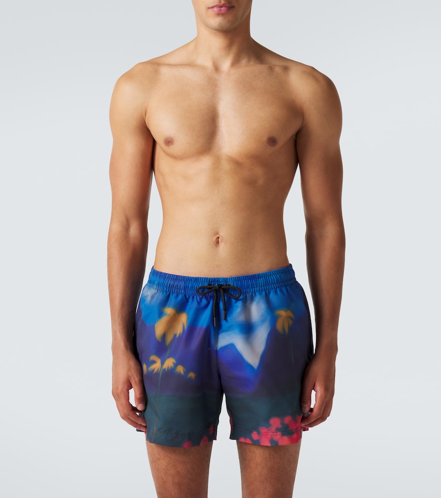  Commas Commas Printed Swim Trunks 