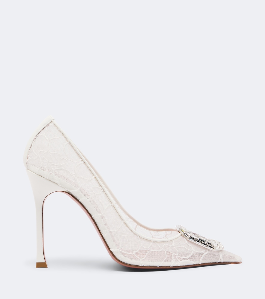 Camelia Embellished Lace Pumps