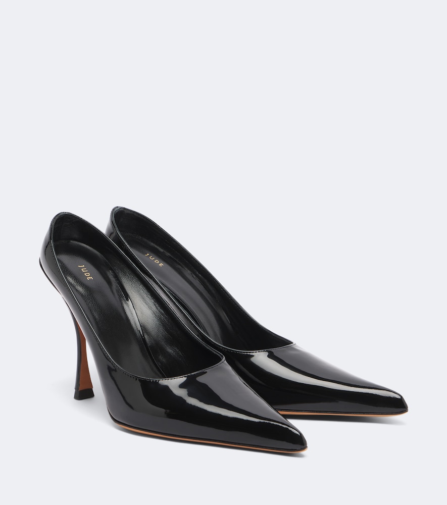 Mules Strike aus Lackleder