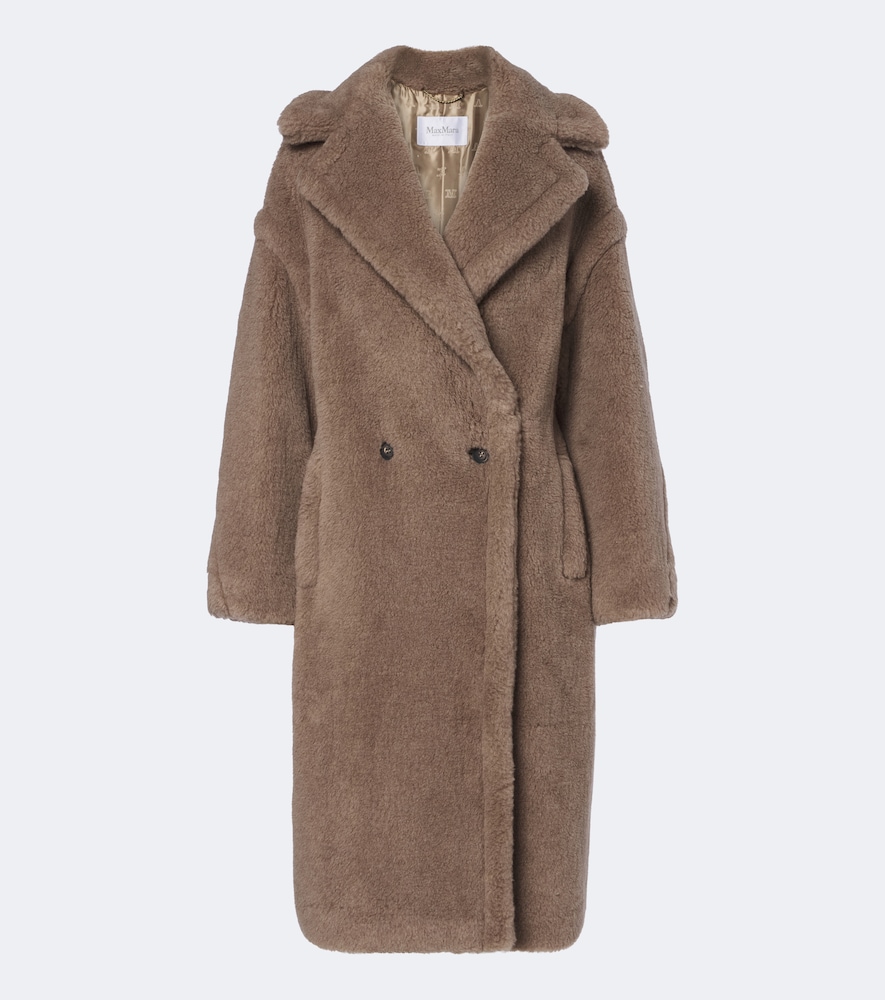 Cappotto in teddy di cashmere e seta