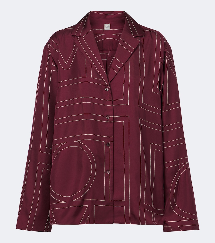 Hemd Monogram aus Seiden-Twill