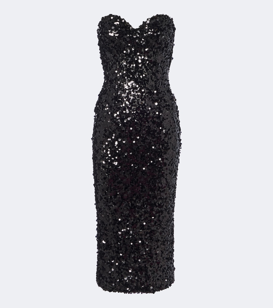 Abito bustier con paillettes