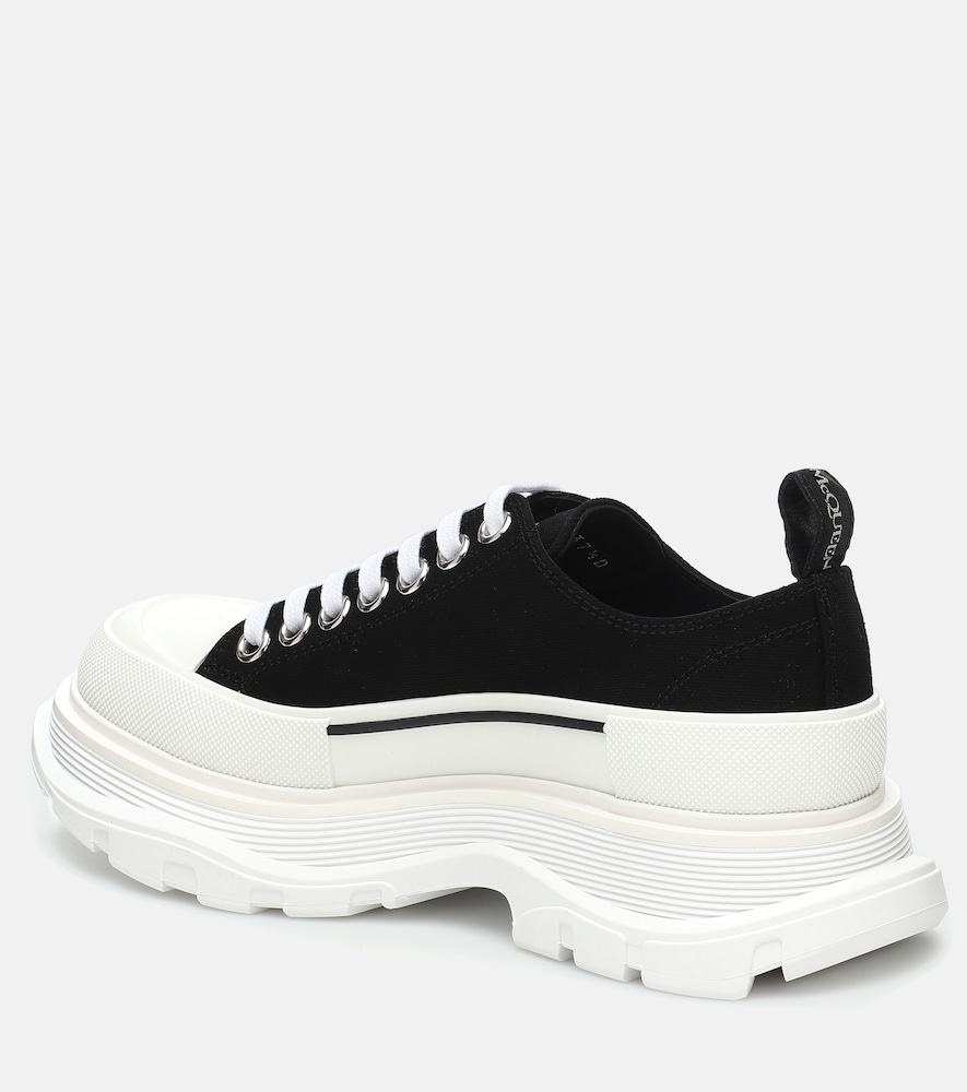  Mcqueen Mcqueen Tread Slick Canvas Platform Sneakers 