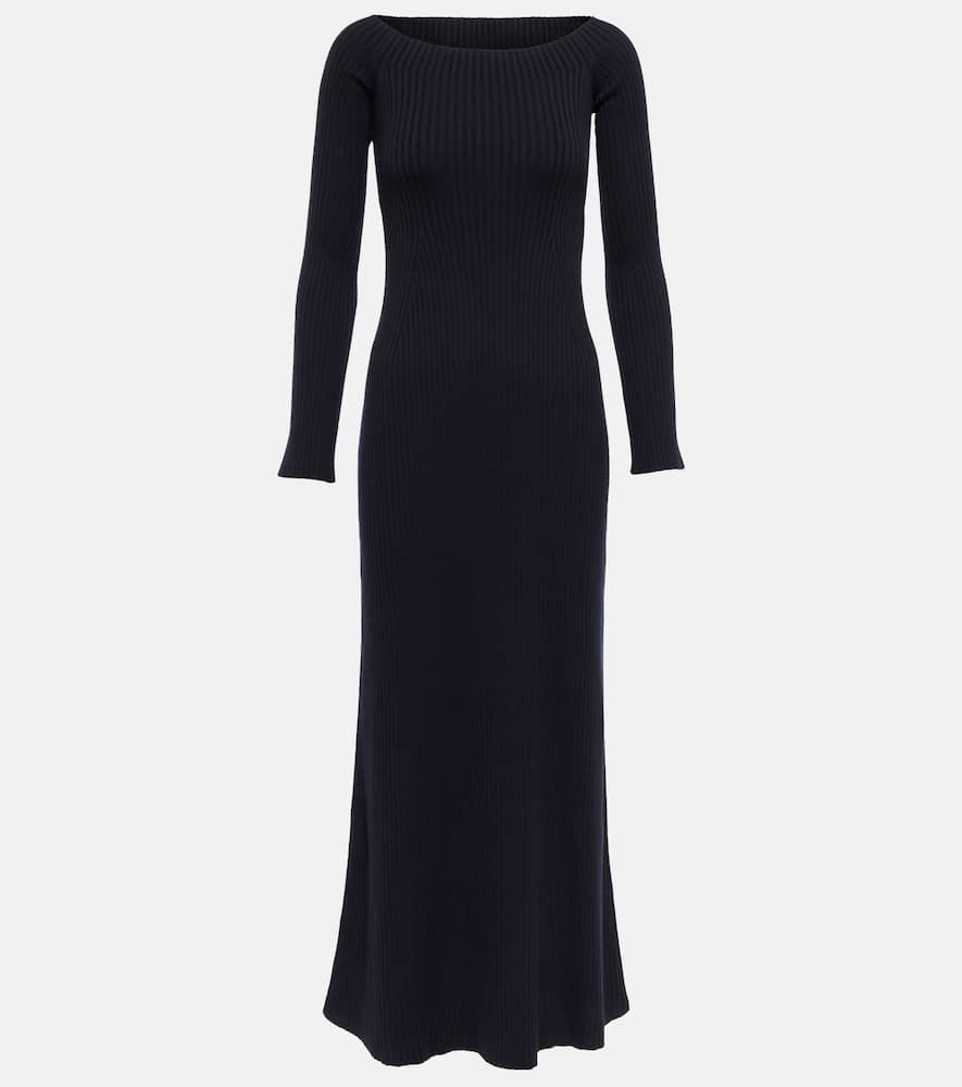 Chloé Off-shoulder wool-blend maxi dress