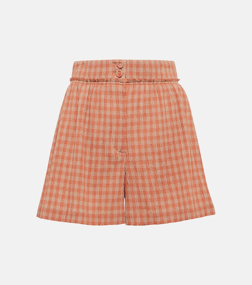 Altuzarra Thor gingham cotton-blend shorts