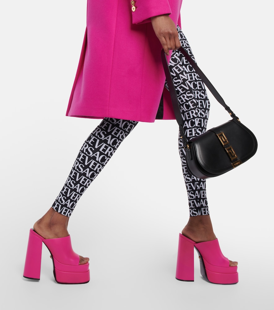 Leather Platform Mules