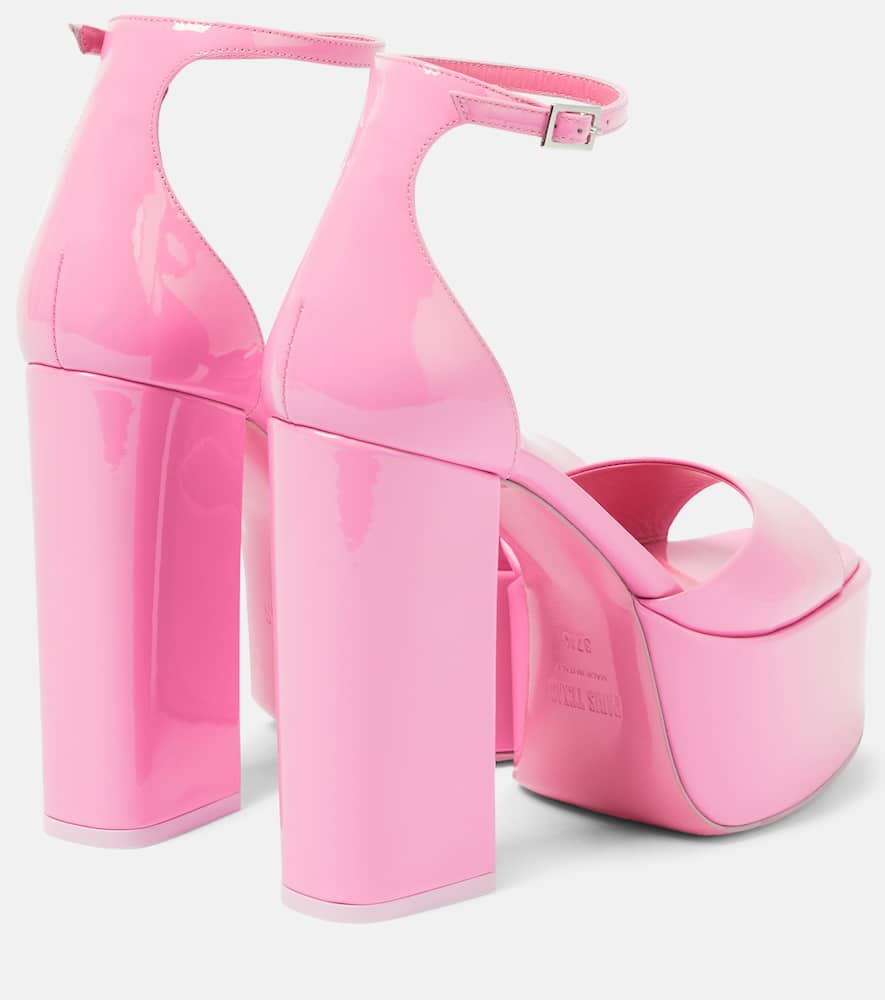 Shop Paris Texas Tatiana Patent Leather Platform Sandals In Flamingo