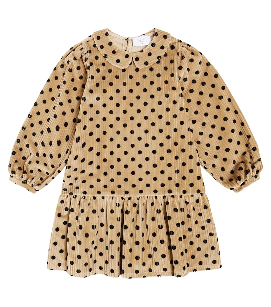 Paade Mode Polka-dot cotton corduroy dress