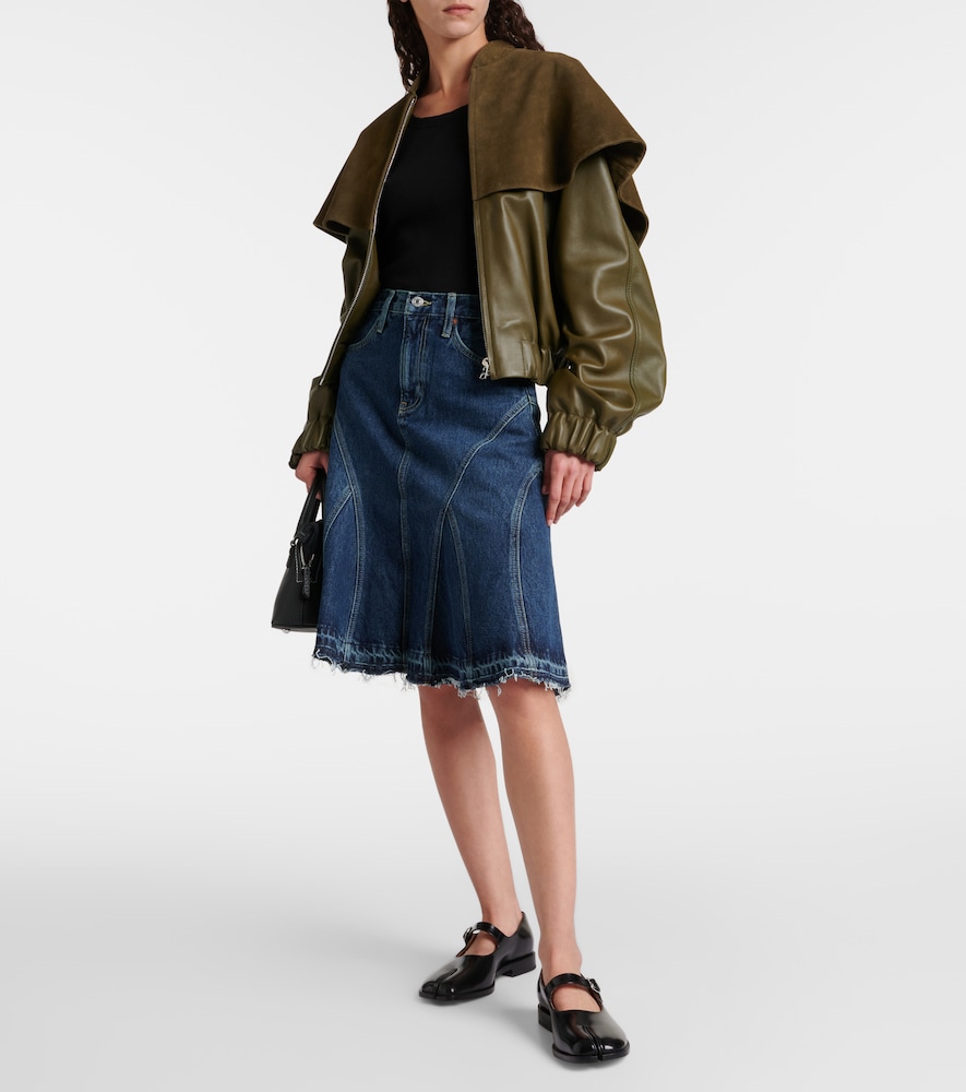 Re/Done Pleated Denim Midi