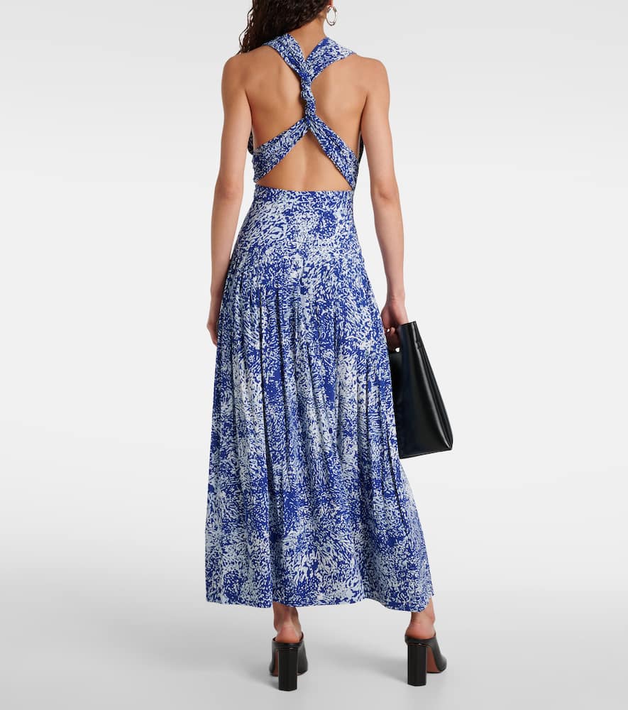 Proenza Schouler Simone Printed Maxi Dress In Blue