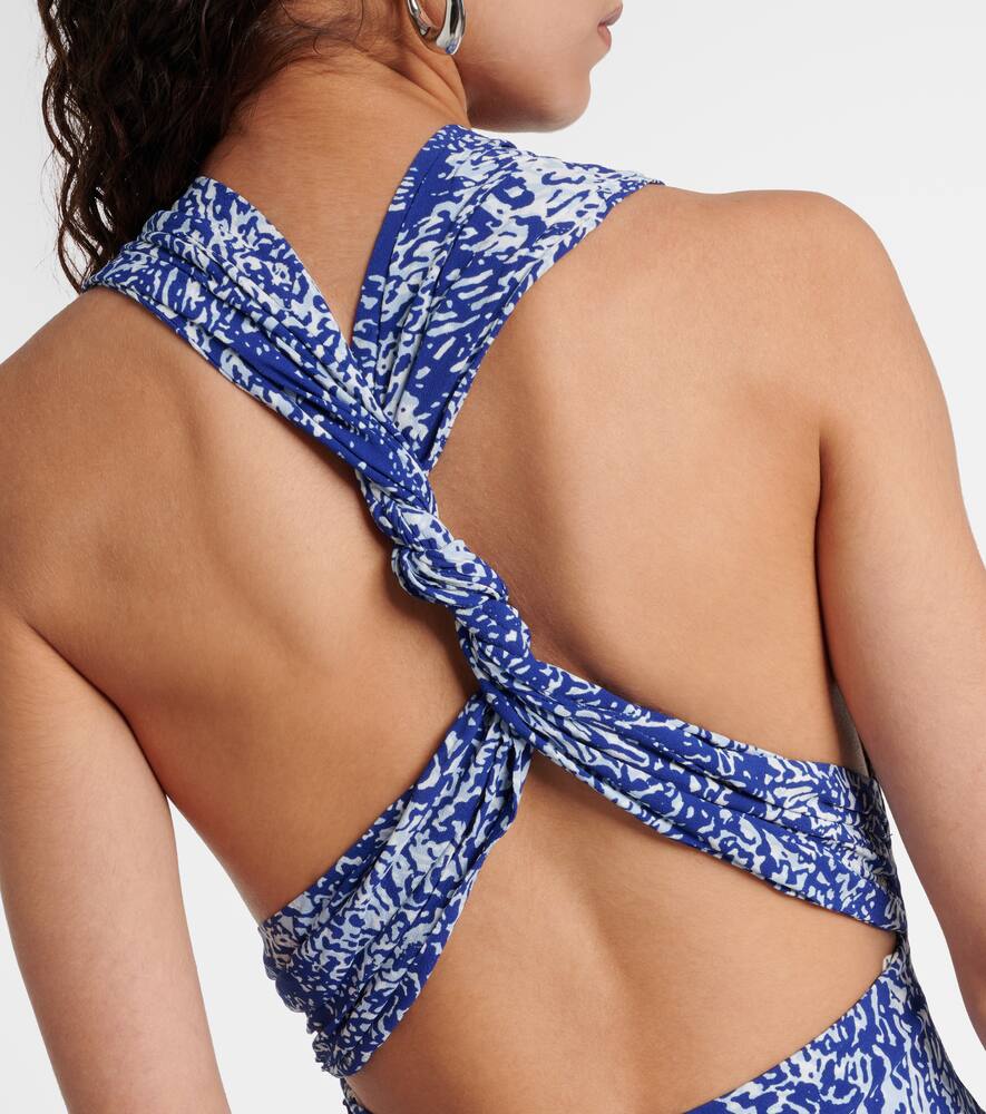 Proenza Schouler Simone Printed Maxi Dress In Blue