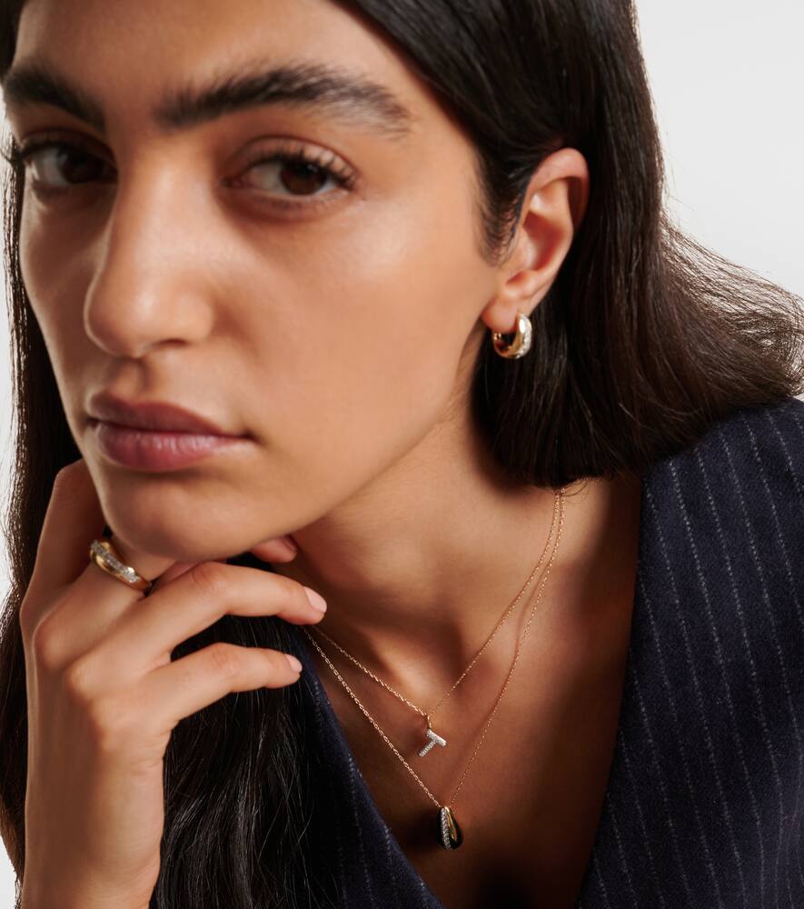 Stone And Strand Pistachio 14kt Gold Necklace With Diamonds In Gold